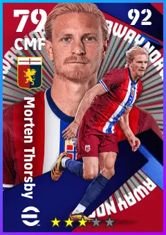 Morten Thorsby eFootball 2026 player card — 79 OVR CMF