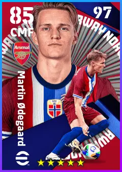Martin Odegaard eFootball 2026 player card — 85 OVR CMF