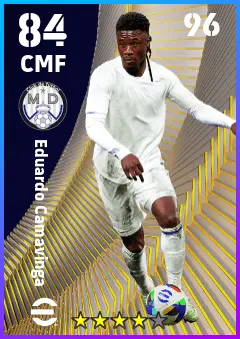 Eduardo Camavinga eFootball 2026 player card — 84 OVR CMF