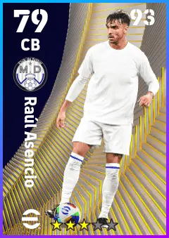 Raul Asencio eFootball 2026 player card — 79 OVR CB