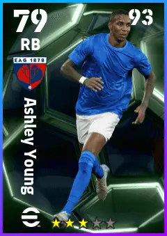 Ashley Young eFootball 2026 player card — 79 OVR RB