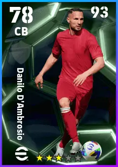 Danilo D Ambrosio eFootball 2026 player card — 78 OVR CB
