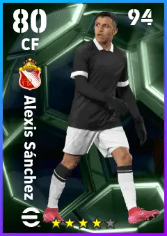 Alexis Sanchez eFootball 2026 player card — 80 OVR CF