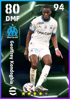 Geoffrey Kondogbia eFootball 2026 player card — 80 OVR DMF