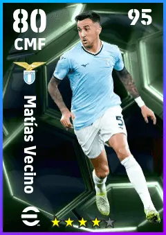 Matias Vecino eFootball 2026 player card — 80 OVR CMF