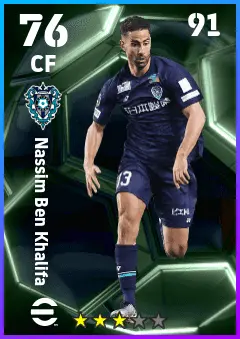 Nassim Ben Khalifa eFootball 2026 player card — 76 OVR CF