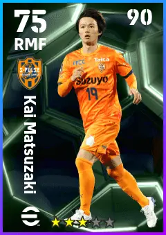 Kai Matsuzaki eFootball 2026 player card — 75 OVR RMF