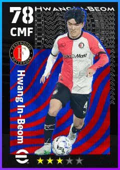 Hwang In-Beom eFootball 2026 player card — 78 OVR CMF