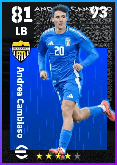 Andrea Cambiaso eFootball 2026 player card — 81 OVR LB