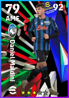 Daniel Maldini eFootball 2026 player card — 79 OVR AMF