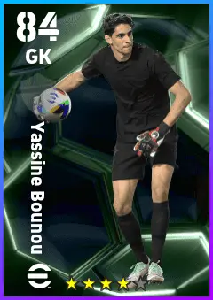 Yassine Bounou eFootball 2026 player card — 84 OVR GK