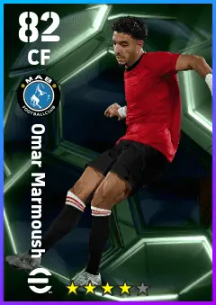 Omar Marmoush eFootball 2026 player card — 82 OVR CF