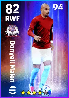 Donyell Malen eFootball 2026 player card — 82 OVR RWF