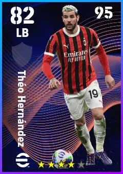 Theo Hernandez eFootball 2026 player card — 82 OVR LB