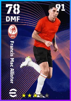 Francis Mac Allister eFootball 2026 player card — 78 OVR DMF
