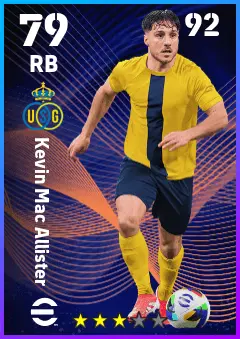 Kevin Mac Allister eFootball 2026 player card — 79 OVR RB