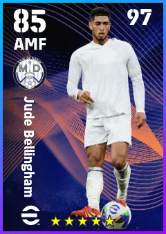 Jude Bellingham eFootball 2026 player card — 85 OVR AMF