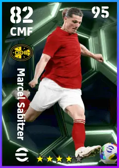 Marcel Sabitzer eFootball 2026 player card — 82 OVR CMF
