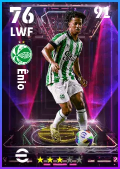 Enio eFootball 2026 player card — 76 OVR LWF