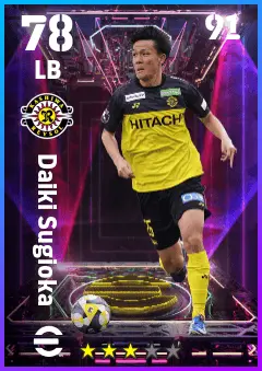 Daiki Sugioka eFootball 2026 player card — 78 OVR LB