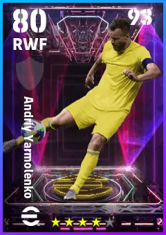 Andriy Yarmolenko eFootball 2026 player card — 80 OVR RWF