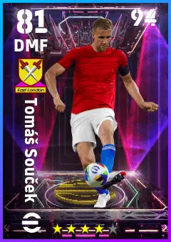Tomas Soucek eFootball 2026 player card — 81 OVR DMF
