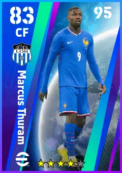 Marcus Thuram eFootball 2026 player card — 83 OVR CF