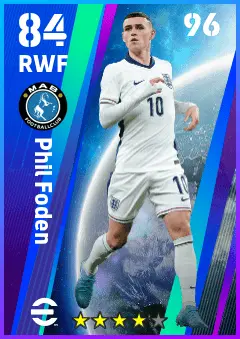 Phil Foden eFootball 2026 player card — 84 OVR RWF