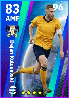 Dejan Kulusevski eFootball 2026 player card — 83 OVR AMF