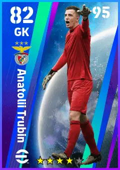 Anatolii Trubin eFootball 2026 player card — 82 OVR GK