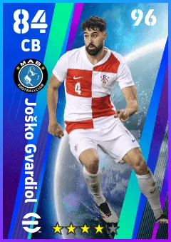 Josko Gvardiol eFootball 2026 player card — 84 OVR CB