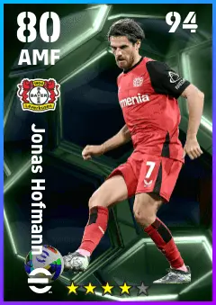 Jonas Hofmann eFootball 2026 player card — 80 OVR AMF
