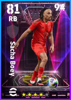 Sacha Boey eFootball 2026 player card — 81 OVR RB