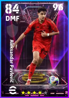 Aleksandar Pavlovic eFootball 2026 player card — 84 OVR DMF