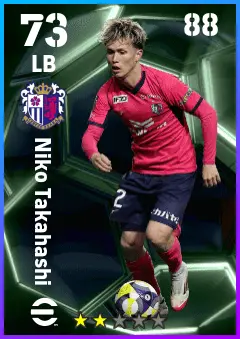 Niko Takahashi eFootball 2026 player card — 73 OVR LB