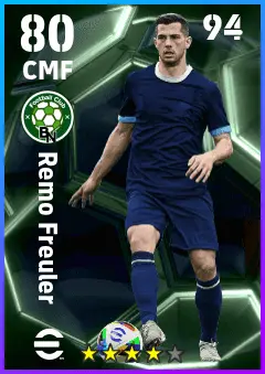 Remo Freuler eFootball 2026 player card — 80 OVR CMF