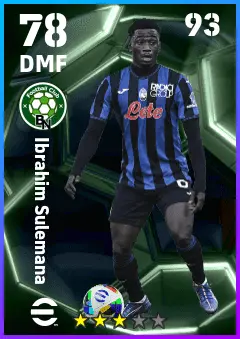 Ibrahim Sulemana eFootball 2026 player card — 78 OVR DMF