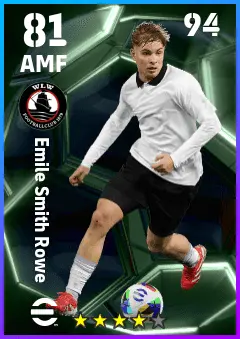 Emile Smith Rowe eFootball 2026 player card — 81 OVR AMF