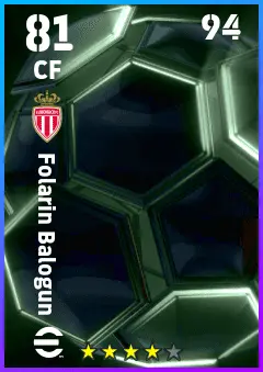 Folarin Balogun eFootball 2026 player card — 81 OVR CF