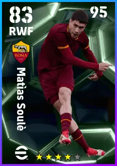 Matias Soule eFootball 2026 player card — 83 OVR RWF