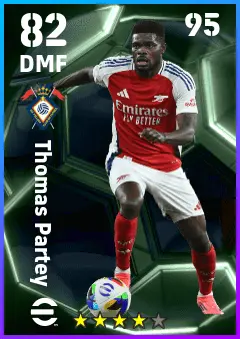 Thomas Partey eFootball 2026 player card — 82 OVR DMF