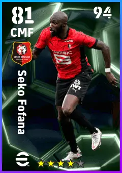 Seko Fofana eFootball 2026 player card — 81 OVR CMF
