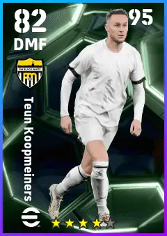 Teun Koopmeiners eFootball 2026 player card — 82 OVR DMF
