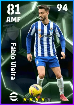 Fabio Vieira eFootball 2026 player card — 81 OVR AMF