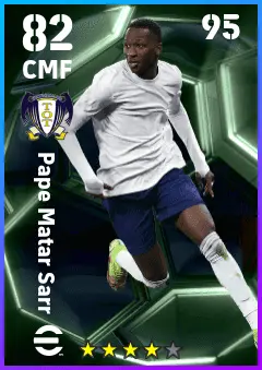 Pape Matar Sarr eFootball 2026 player card — 82 OVR CMF