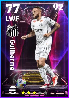 Guilherme eFootball 2026 player card — 77 OVR LWF