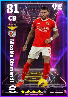 Nicolas Otamendi eFootball 2026 player card — 81 OVR CB