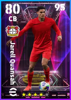 Jarell Quansah eFootball 2026 player card — 80 OVR CB