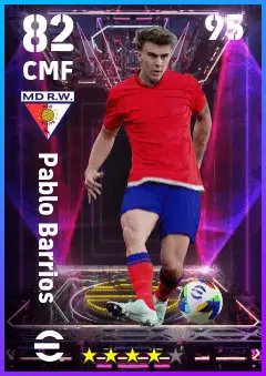 Pablo Barrios eFootball 2026 player card — 82 OVR CMF