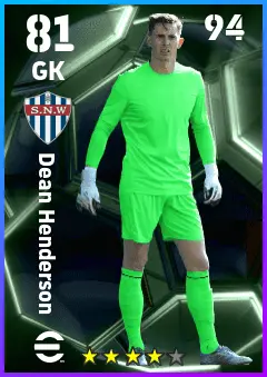 Dean Henderson eFootball 2026 player card — 81 OVR GK